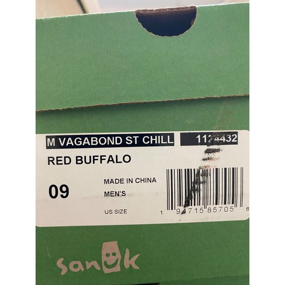 Sanuk Men's Vagabond St Chill 21' Slip On Shoes Red Buffalo Size 9M. NIB - Picture 5 of 5